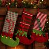 Stripe Christmas Stocking Gift Bag Pendant Xmas Tree Hanging Socks Christmas Elf Stocking  Mall