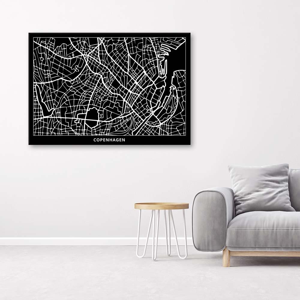 Canvas Print, Copenhagen - City Plan