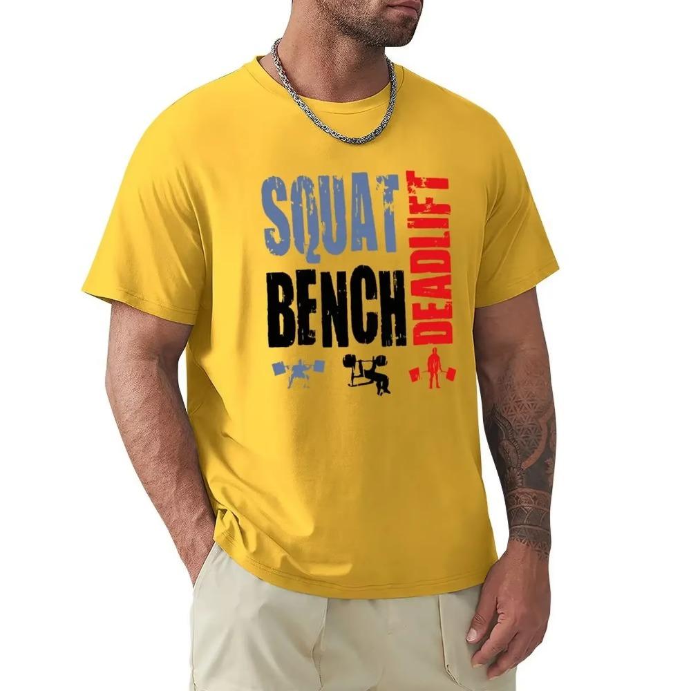 2024 Fashion Quality Squat Bench Deadlift T Shirt Weightlifting Body Building Tee Shirt Fitness Top Tee Order Cool T Shirts
