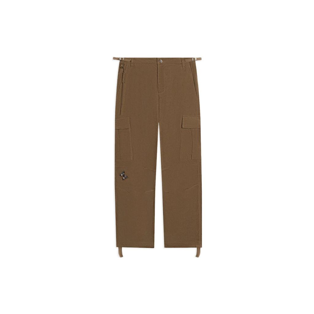 Li Ning Casual Pants Men's Brown Moderate Straight Fit Pants AKXR643-1