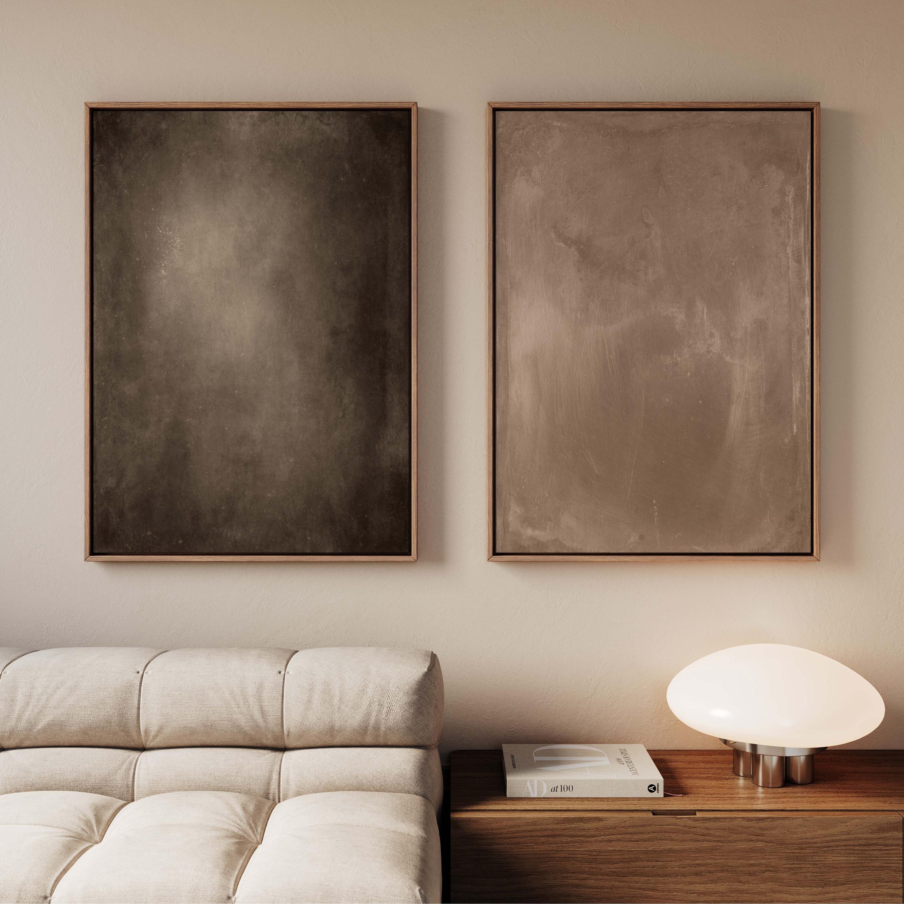 Tumši Brūna Wabi Sabi Audekla Sienas