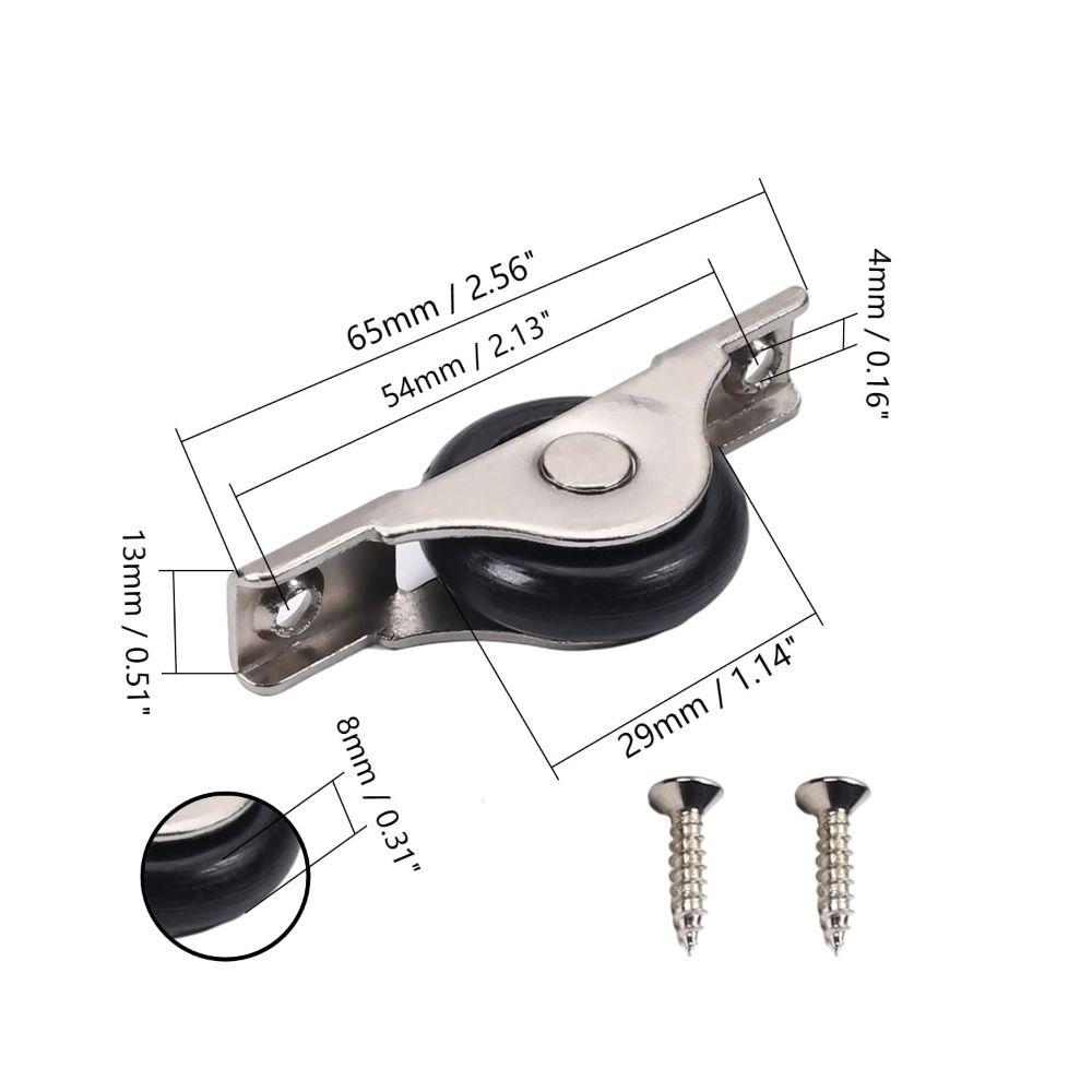 Cupboard Closet Wheels Nylon Black Pulley Sliding Wheel Furniture Roller Screen Door Rollers