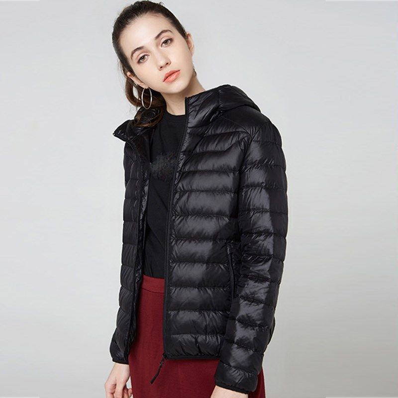 90% Ultra-light Plus Size Thin Down Jacket Women 2020 Autumn