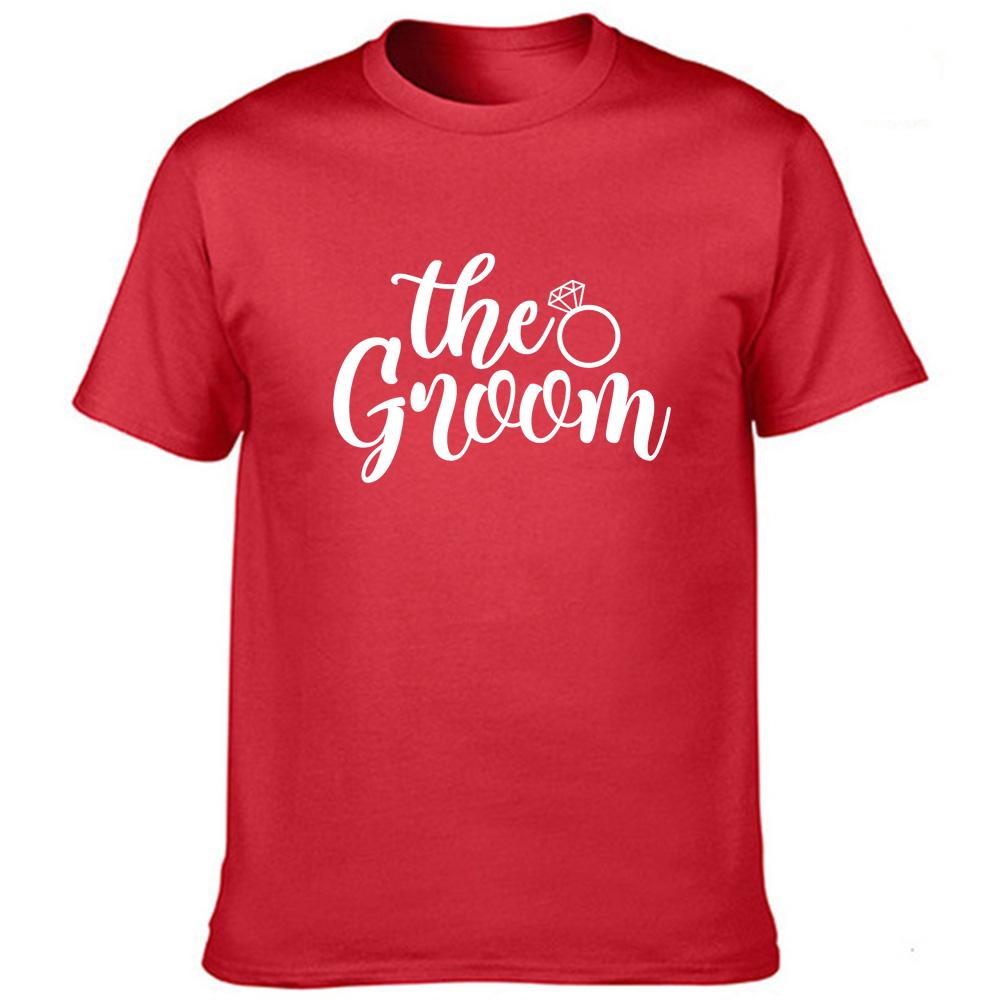 The Groom Print Men S Graphic Tees Harajuku Bridegroom Wedding Party Groom Team Short Sleeve T M