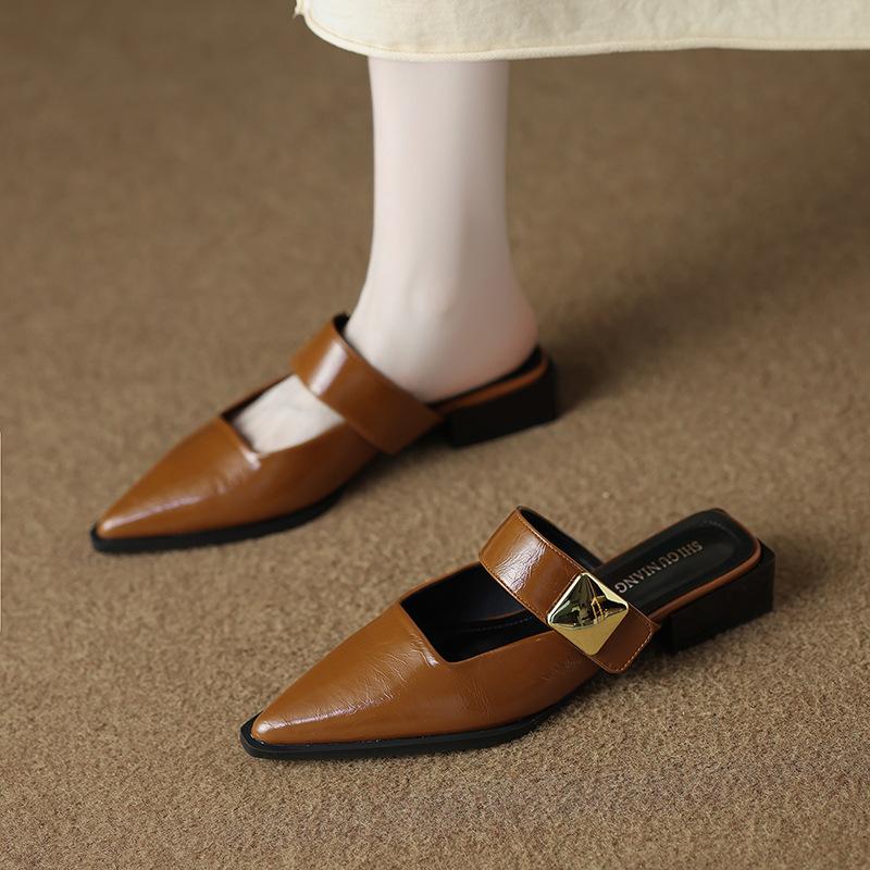 73598-17 High-end Inner Height-increasing Sandals Temperament New Bag Head Shoes Women's Summer Low-heeled Versatile Slippers