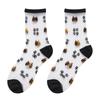 Cute Cartoon Animal Socks Women Summer Ultra-thin Transparent Crystal Silk Socks Casual Breathable Elastic Lace Socks