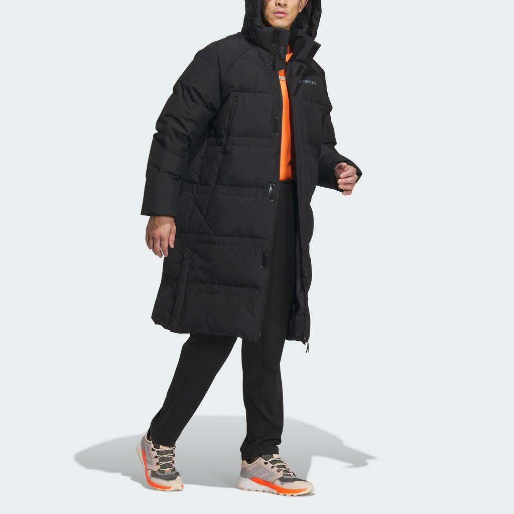 Adidas 800 Fill Letter Print Outdoor Sports Hooded Down Jacket Men Jackets Black IL8968