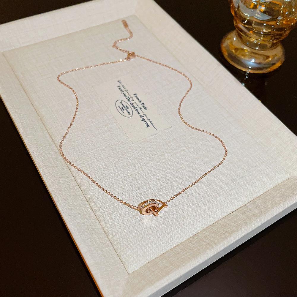 Elegant Titanium Steel Necklace: Chic, Durable, Non-Fading Design for Women