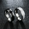 Roségold Farbe Weiß Schwarz Charms Ring für Frau Mann Individuell Gravieren Name Hochzeit 316L Edelstahl Nie Verblassen