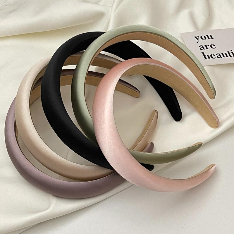 Hairbands for Girls Fashion Satin Silk Hair Bands for Women Hair Accessories Sponge Headband High Quality Hair Accessories