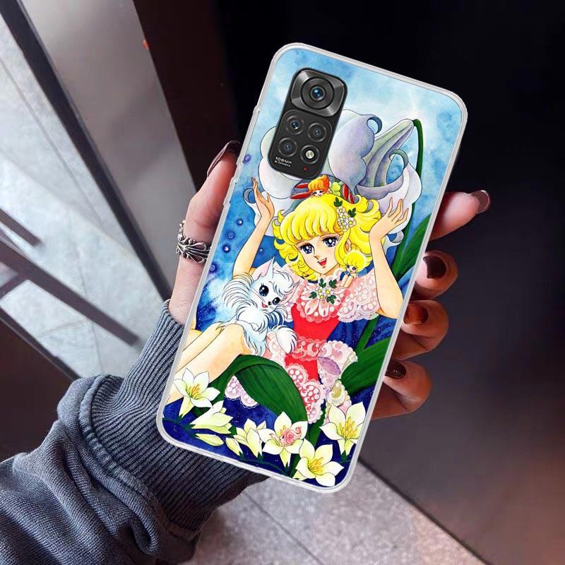 Candy 90s Anime Phone Case For Xiaomi Redmi Note 15 14 14S 13 12S 12 Pro Plus 11S 11 10S 10 4G Cover 11E 11T 5G Print Fundas Red