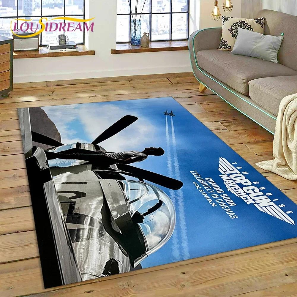 Top Gun Sign Tom Cruise Fighter Carpet Rug for Bedroom Living Room Home Sofa Decoration,Children Game Large Decor Floor Mat Gift