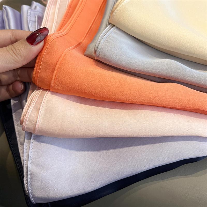Women New Satins Muslim Hijab Shawls Scarf Soft Jersey Hijabs Plain Soft For Woman Muslim Islamic Voile Summer Shawls 90*180cm