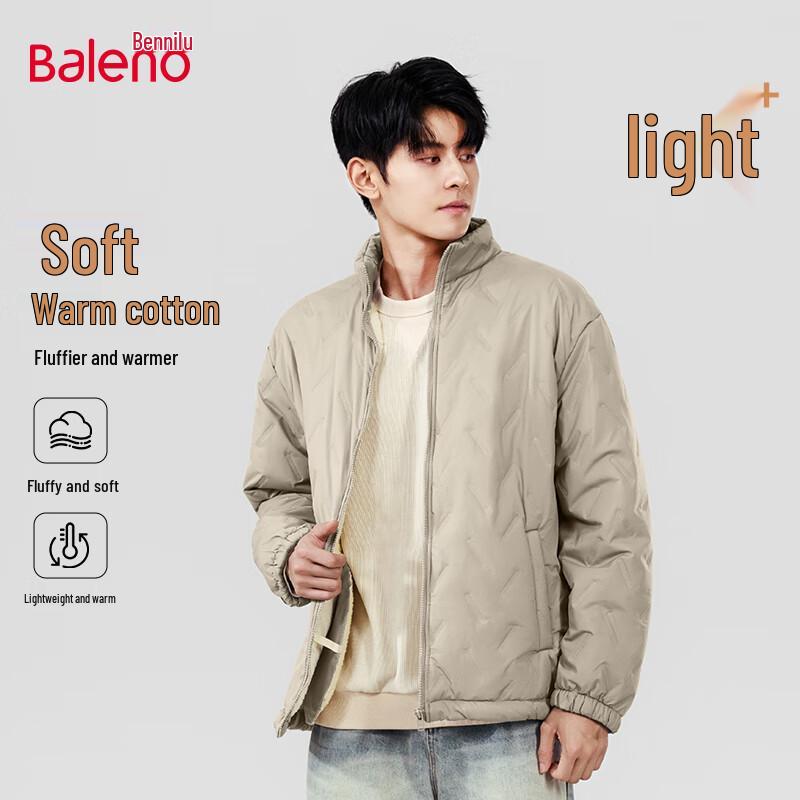 

Baleno Men s Stand Collar Padded Winter Jacket M