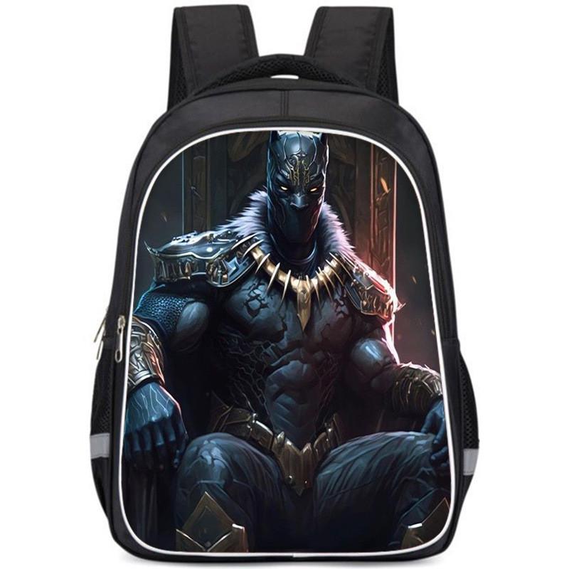 Large Capacity Lightweight Black Panther Kids Backpack For Boys And Girls School Use