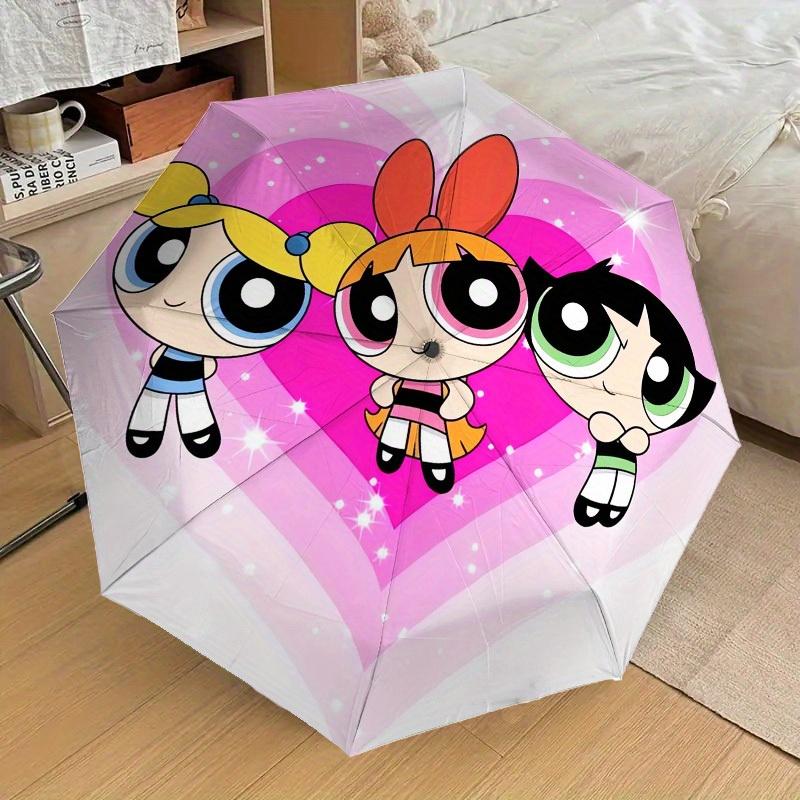 1pc Powerpuff Girls, Friendship Themed High-quality Umbrella,Automatic Opening and Closing Umbrella,Multi-functional Umbrella G0811263
