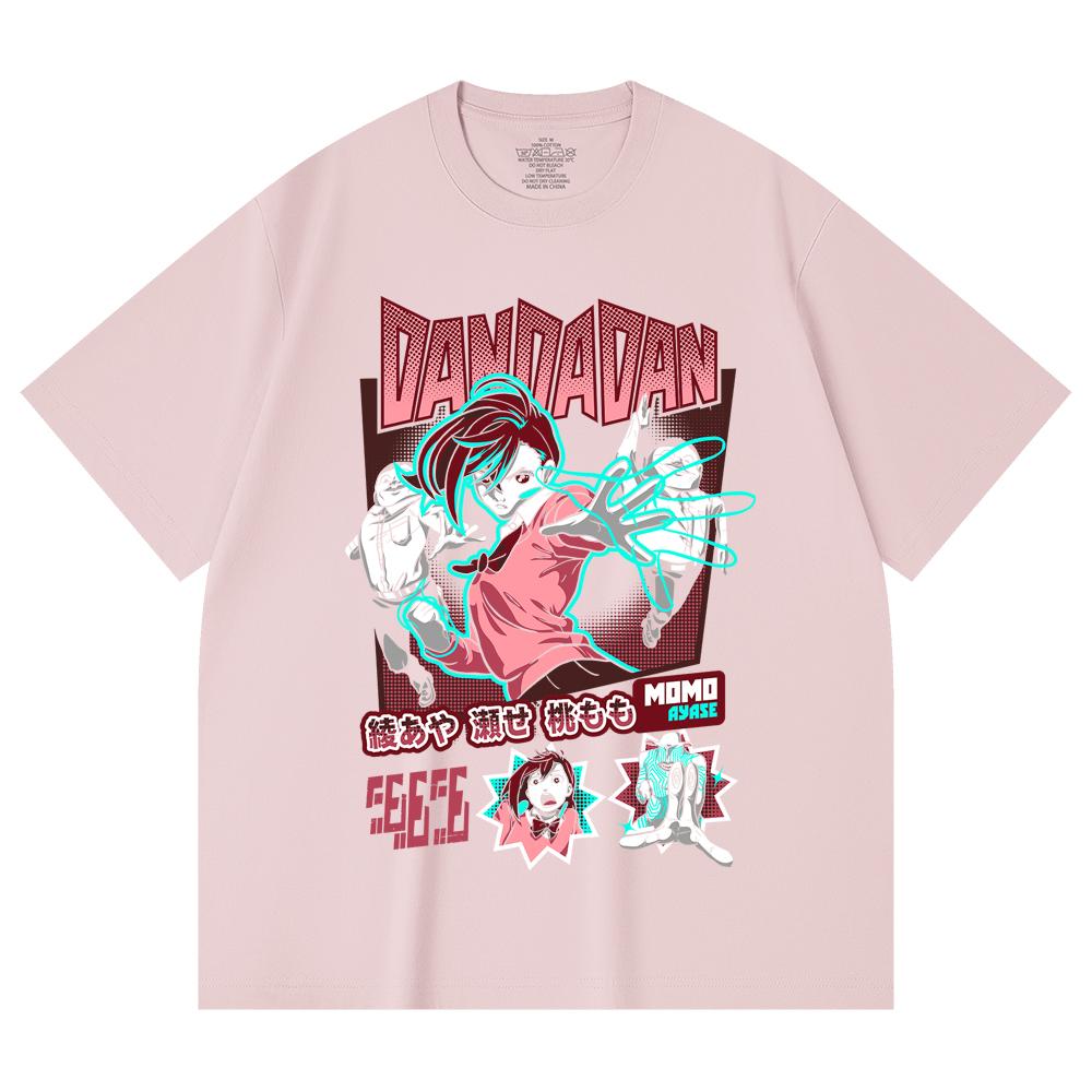 230 Gsm 100% Cotton Dandadan V15 Momo Print Unisex Heavy Cotton T Shirt