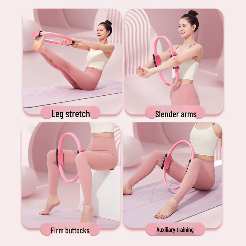 Mehrfarbiger Fiberglas Halbmondgriff Pilates Magic Circle Yoga Ring