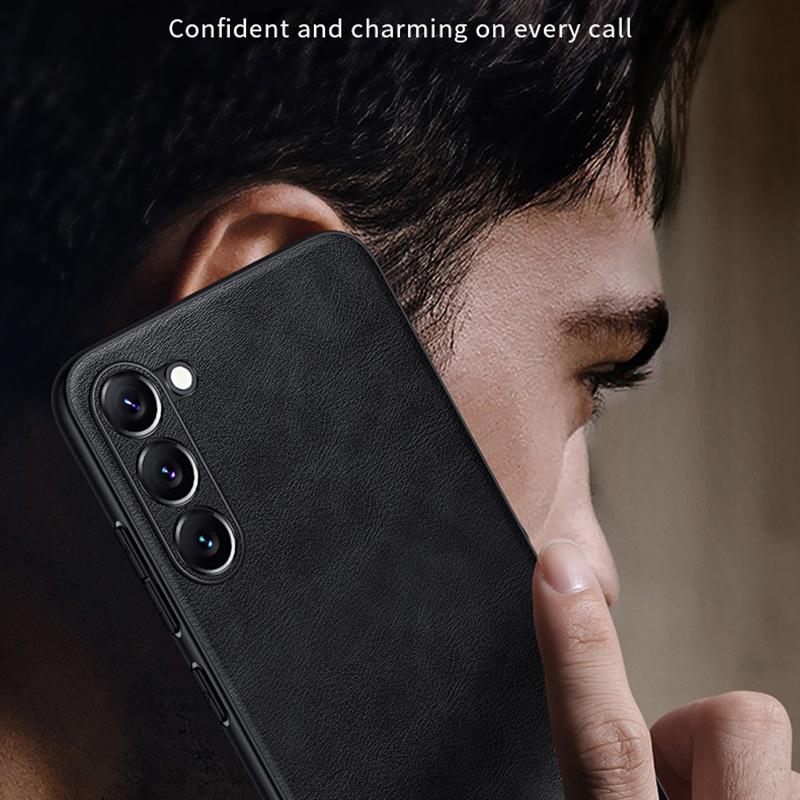 

SULADA Cell Phone Cases for Samsung Galaxy S24 Ultra PU Leather+TPU+PC Cover Black