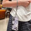 INS Watercolor Floral Leather Lanyard Case For iPhone 18 Pro Max 17 16 15 14 13 Pro Max Luxury Hybrid TPU+PU Anti-skid Soft Phone Cover