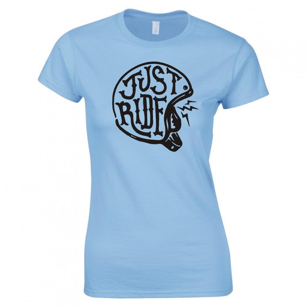 Just Ride Helmet Ladies Skinny Fit TShirt S