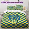 Leeds United Pattern Bedding,Quilt Set Quilt Cover Pillowcase Home Birthday Gift (1*duvet cover+2*pillowcase,without core)