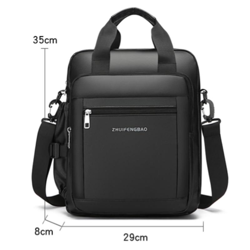 Business Casual Handbag For Men Minimalist Large Capcity Waterproof Shoulder Bag Luggage Strap Design Durable Cross Body Bags