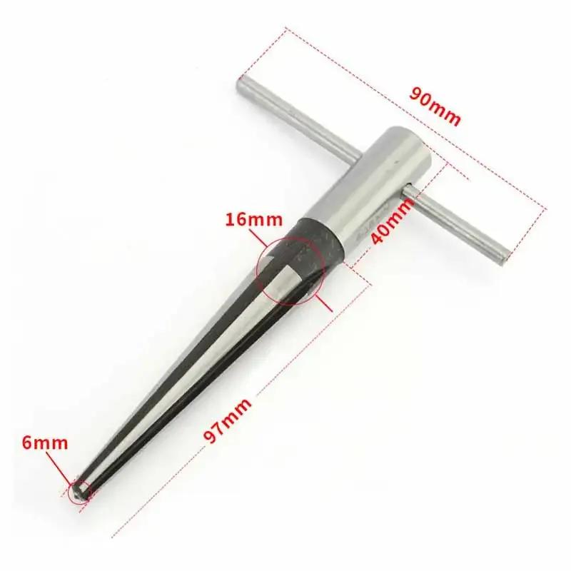 Metal Electric Drill Reamer 3-16mm T-type Hand Taper Reamer Woodworking Hole Opener Chamfering and Reamer Cutting Tool