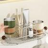 Quick Dry Toothpaste Rack Waterproof Cutlery Storage Rack Durable Mouthwash Cup Rack  for Bathroom