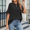 Women Loose Fit Casual Round Neck Short Sleeve T Shirt Lightweight Comfortable Summer Top