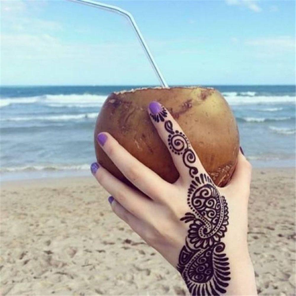 Art Tattoo Stencils Waterproof Henna Template Hand Art Stickers Tattoo Sticker Tattoo Temporary