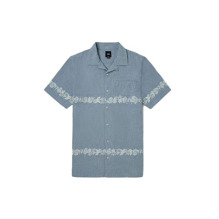 Men s Vans Denim Short Sleeve Blue Shirt VN0A5E6JLKZ S
