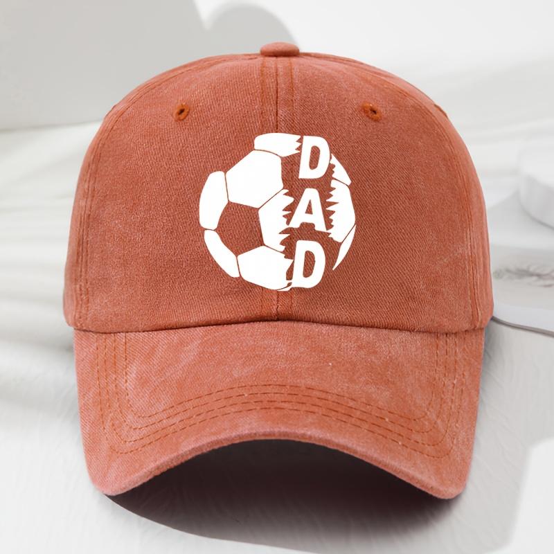 

Men s and Women s Same Printed Football DAD Father s Day Gift for Dad Soft Top Baseball Cap помаранчевий