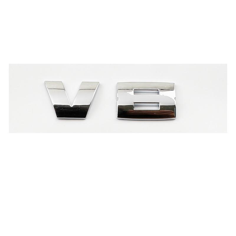 NEW ABS V6 V8 V12 logo Side rear trunk  emblem black silver logo sticker Decal Replacement for BMW