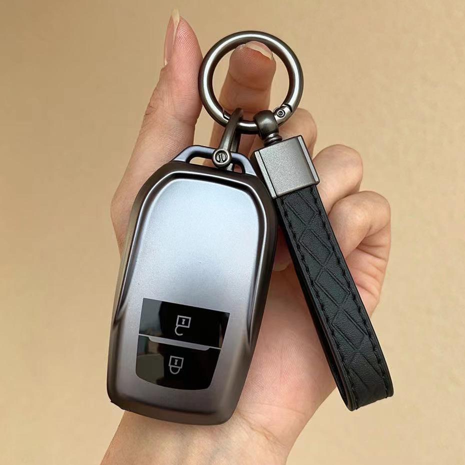 Tpu Car Key Case Cover Shell Fob For Toyota Chr Hilux Fortuner Land Cruiser 200 Camry Corolla Crown Rav4 Highland Key Chain