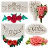 Rose Wreath Flower Bouquet Leaves Silicone Moulds Flower Candy Mould Fondant Cake Decorating Cupcake Candy Chocolate Gum Paste Polymer Clay Moulds