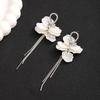 Summer Vacation Wind Stud Earrings Super Fairy Long Petal Fringed Earrings Sweet Temperament Fresh Earrings