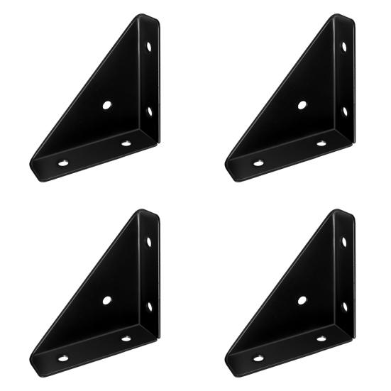 4 Stück Winkelverbinder Kaltgewalzter Stahl Eckwinkel 90 Grad Stahl Verstärkungswinkel Rostbeständige Möbelverbinder