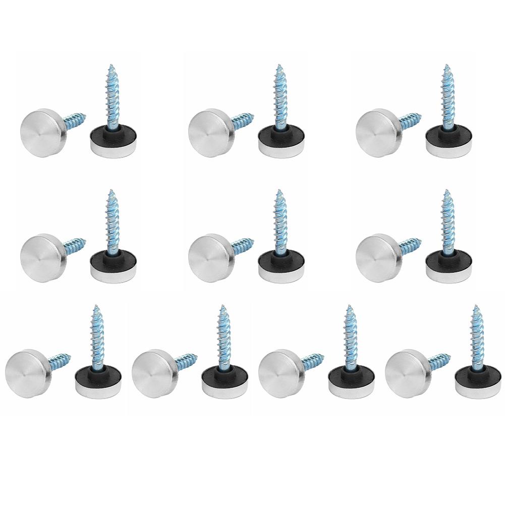 20 Set of Mirror Screws 16mm Chrome Screw Less Prone To Deformation and Breakage Suitable for a Wide Range of Furniture