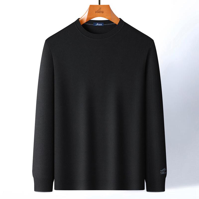 Futing Men's Tencel Lyocell Blend Crew Neck Knit Sweater