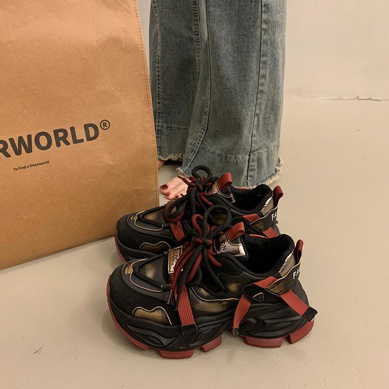 

2024 Высококачественная однотонная осенняя обувь для женщин, нескользящая для улицы, новая модная женская вулканизированная обувь Zapatillas Mujer 40