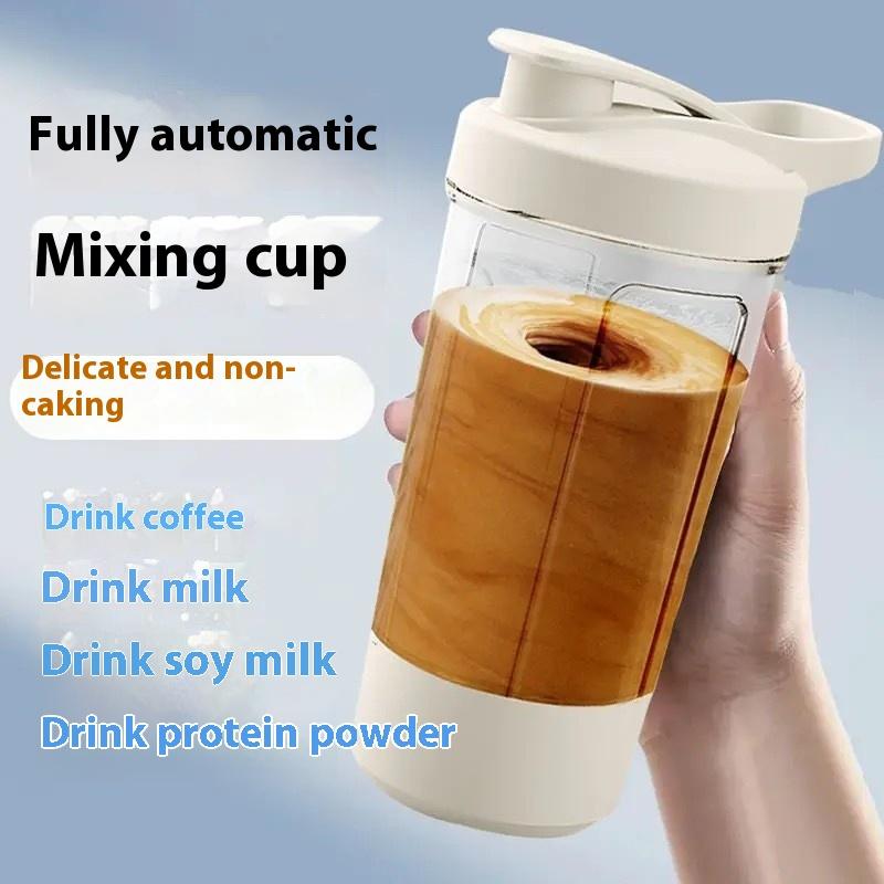Taza Mezcladora de Café Eléctrica Portátil de 450 ml Recargable por USB Taza Mezcladora Totalmente Automática Para Fitness Deportes al Aire Libre Gimnasio