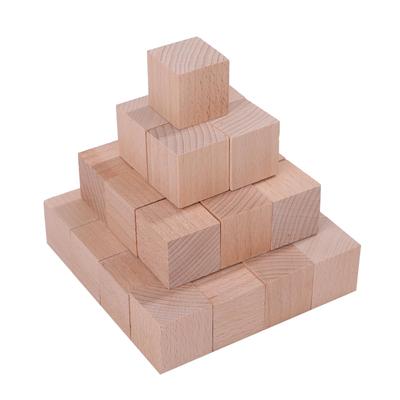 Pureseek Blocks, Set of 30, Wooden Building Blocks, Math, Geometry, Cubes (Wood, 3cm X 3cm)