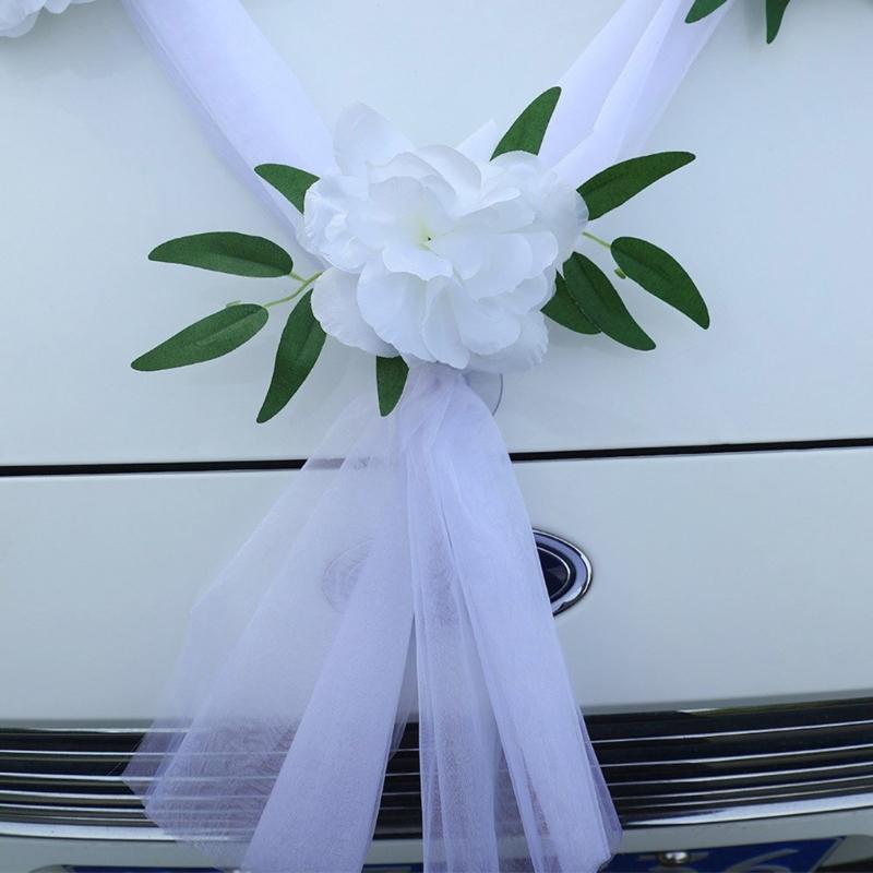 Realistisches Seidenblumen-Arrangement Für Hochzeitsauto-Dekoration Brautparty Und Feierliche Zeremonie