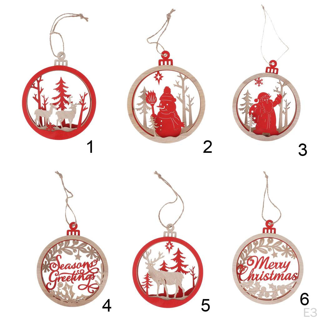 3D Reindeer Snowman Letter Wooden Pendent Hanging Christmas Ornament Reindeer/Snowman/Santa/Seasons