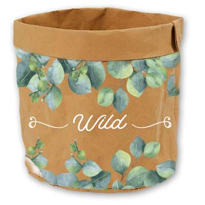 Les Trésors De Lily [R2258] - Paper Plant Pot 'Wild' Brown Green - 26x25 Cm