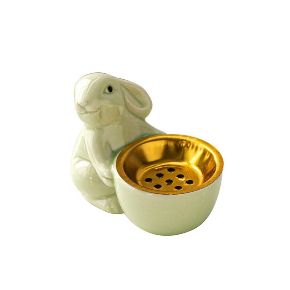 Cute Rabbit Incense Holder Unique Ceramic Aromatherapy Tray Little Rabbit Incense Stove Gift