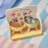 Pet Feeding Table For Cats And Dogs Anti Splash Anti Spill Easy To Assemble Washable Feeding Station For Food Water Bowls