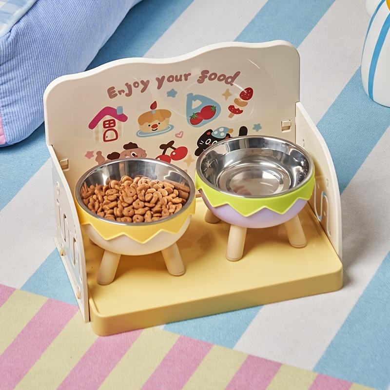 Pet Feeding Table For Cats And Dogs Anti Splash Anti Spill Easy To Assemble Washable Feeding Station For Food Water Bowls