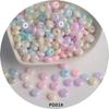 6mm Cream Macaron Pearlescent Glass Abacus Beads for DIY Jewelry & Hair Accessories